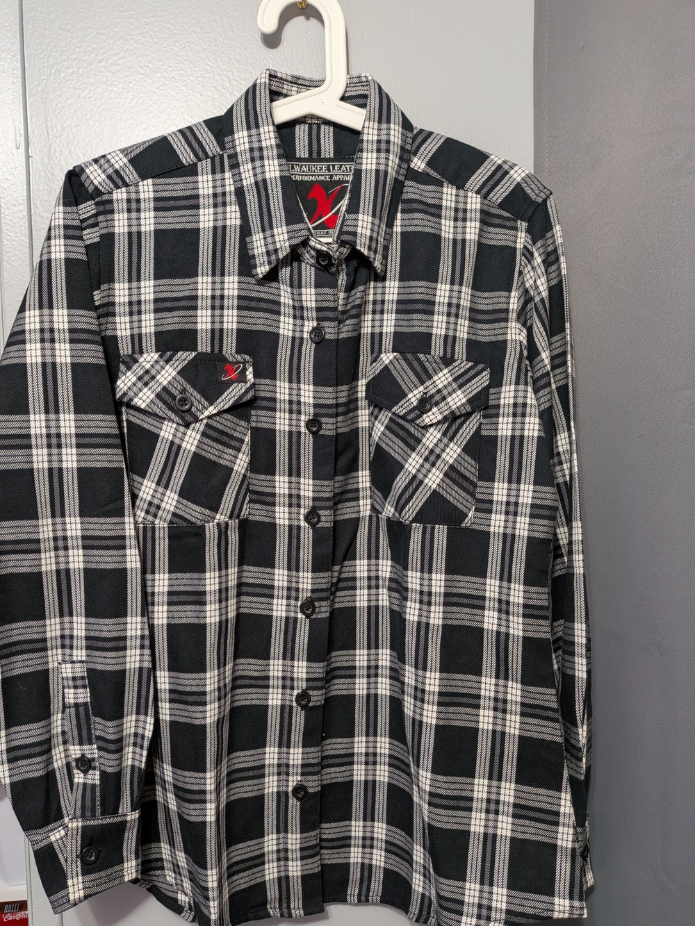 Woman's Milwaukee Leather Plaid Button-Up Shirt